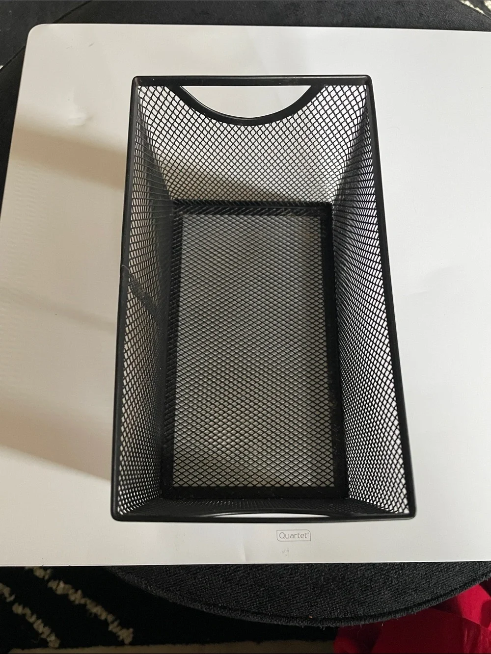 Small Black Metal Mesh Organizer/Storage Bin